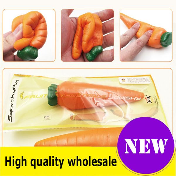 

squishy морковь высокого качества jumbo медленно поднимаясь мягкие негабаритные телефонные сжимы игрушки подвеска анти стресса ребенок мульт