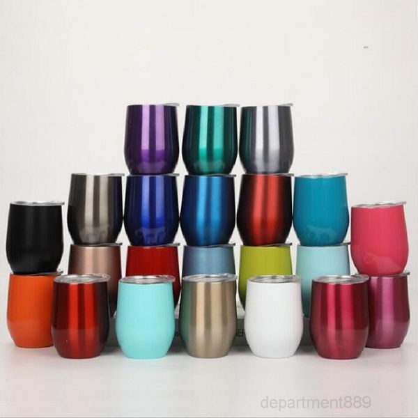 

stainless steel tumbler cocktail wine eggshell water bottle beer coffee mug vacuum insulated glass kitchen bar drinkware 12oz owf2963
