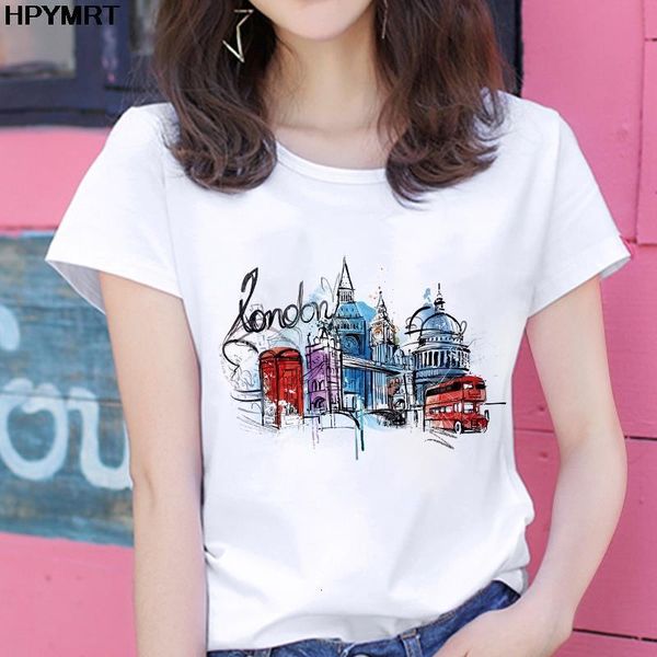 

2020 new summer t shirt women vivid colors pattern printed fashion harajuku t-shirt female casual women t shirt clothing, White