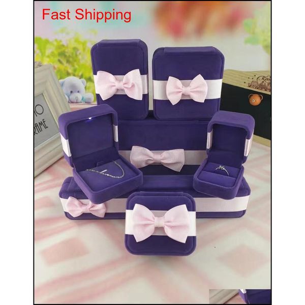 

2018 jewelry boxes and packaging jewelry storage box with purple velvet 0td2k, Silver