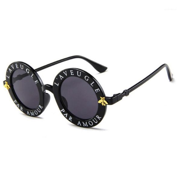 

sunglasses 2021 retro round lady english letter men eye glasses uv400 colorful travel goggle1, White;black