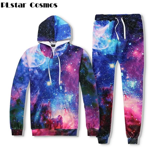 

plstar cosmos space galaxy hoodies men/women sweatshirt starry sky 3d print casual hip hop sweatshirt +joggers pants y200610, Black