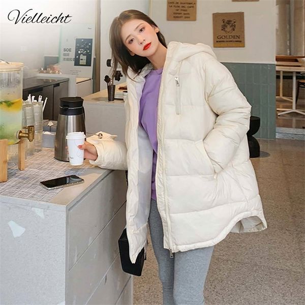 

vielleicht new long hooded parkas winter jacket women warm thick down jacket coat female long winter coat women clothing 201017, Black