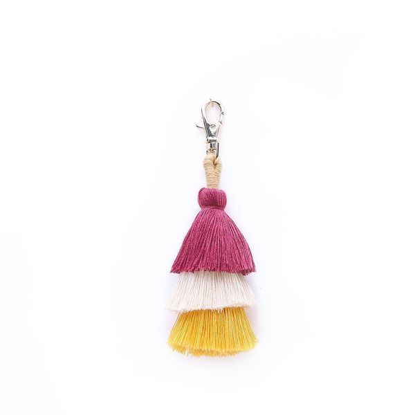 

1pcs bohemia tassel fringe key chain diy jewelry garments decorative crafts accessories handbag pendant cotton tassels trim gift h sqcvpl