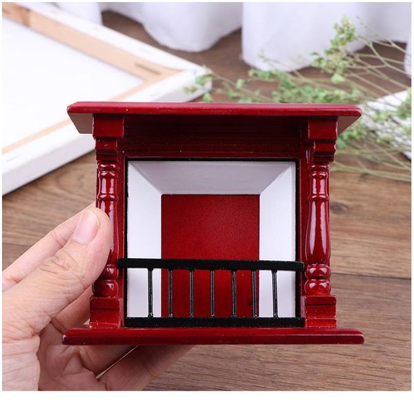 

1/12 игрушки мини деревянный камин украшения миниатюрные мебельные игрушки куклы дома аксессуары 1 wmtimn