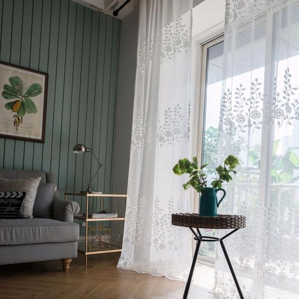 

curtain & drapes slow soul white back garden modern simple jacquard curtains tulle for living room bedroom sheer ready made french window fl
