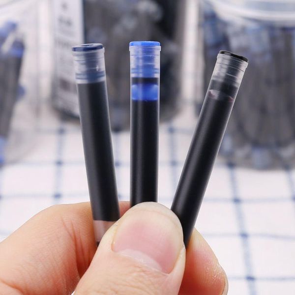 

30pcs jinhao universal black blue fountain pen ink sac cartridges 2.6mm refills school office stationery r91a, Black;red