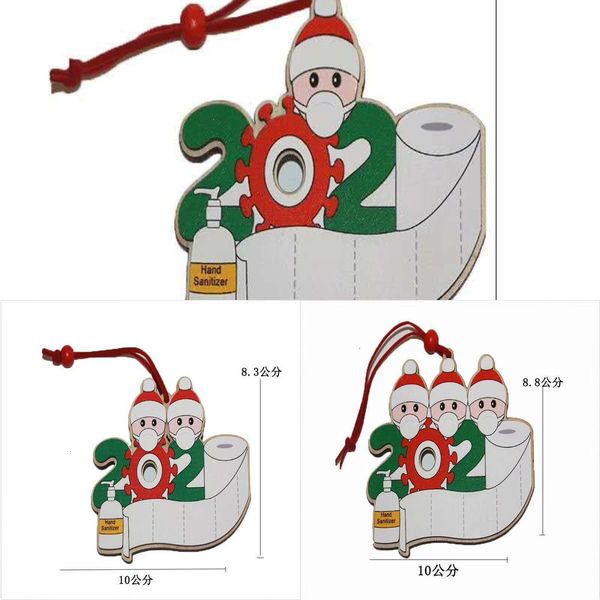 

factoryvv9iwooden christmas 2020 claus pendant diy survivor santa name blessing words mask old man akkn