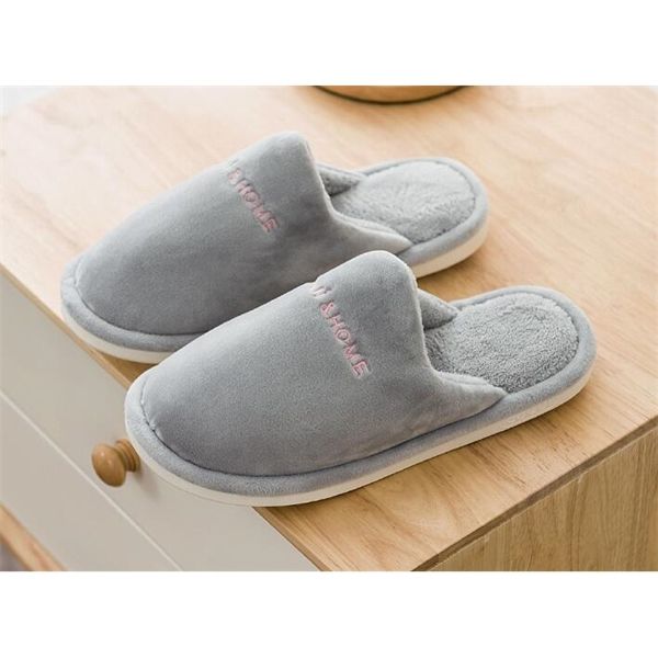 

woman shoes winter warm home slippers women fashion couple female plush warm slippers indoor soft couple indoor slippers y1120, Black