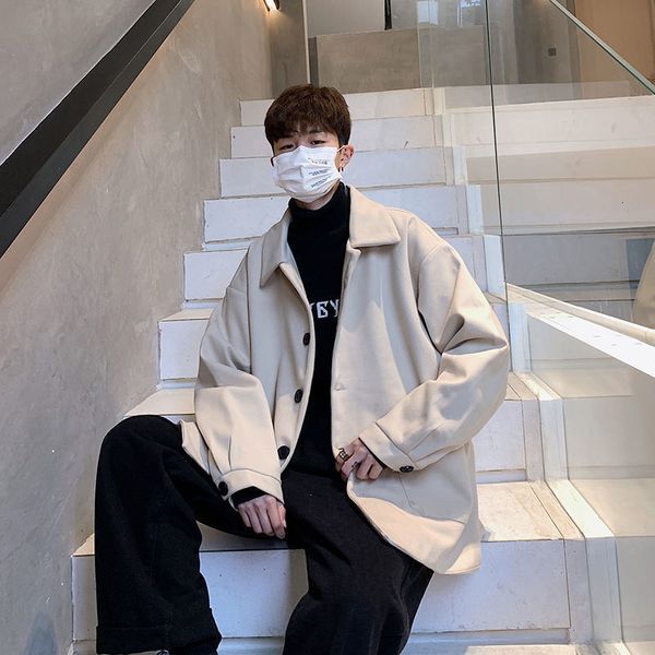 

men's 2021 wool jacket autumn new arrival release wild warm black pnbv