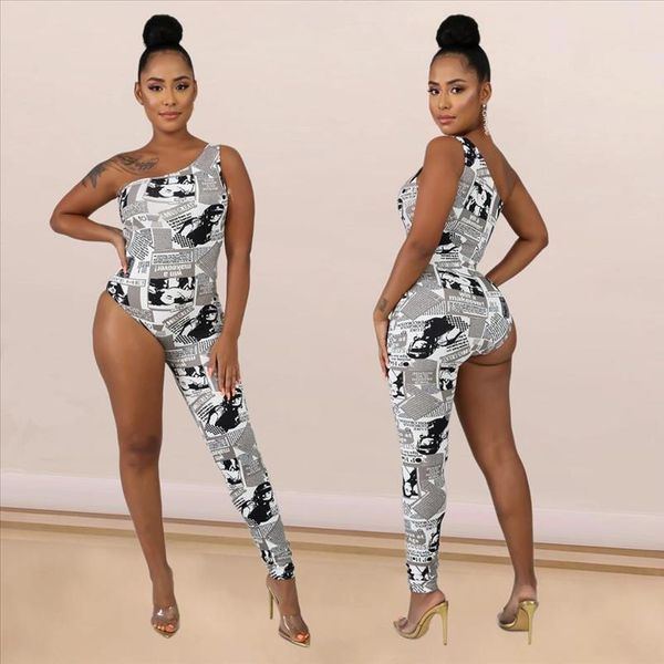 

fashion one legged bodycon jumpsuit romper women 2019 going out party club one piece outfits black blue red, Black;white