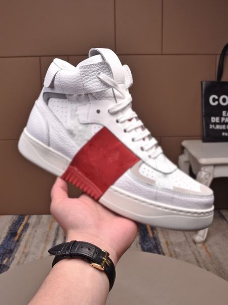 

men lace-up high-calfskin sneakers women lace-up embossed leather trainers triple s shoes men platform sneaker dress shoes, Black