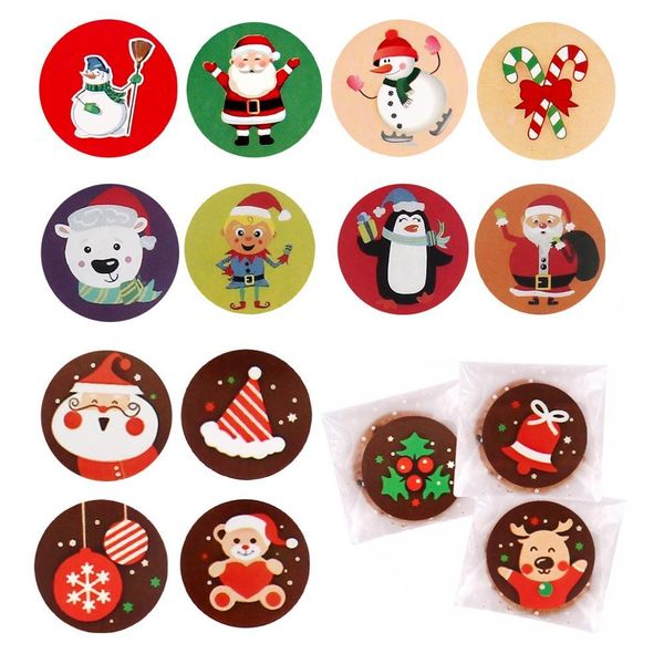 

500 шт. подарочные уплотнительные наклейки скрапбукинг наклейки рождественская вечеринка украшения скрапбукинг материал поставки рождественс