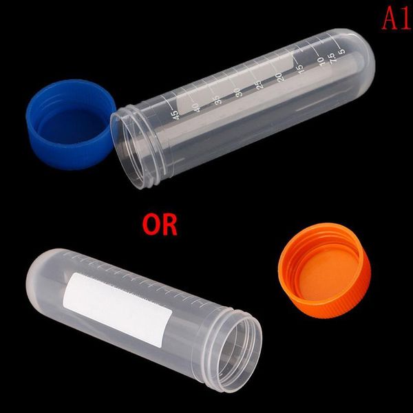 

10pcs 50ml plastic centrifuge lab test tube pipe vial container with round bottom laboratory school educational sup bbyaru