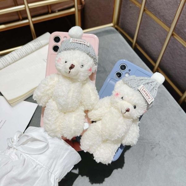 

phone 12 cute mobile plush cub shell for women in autumn and winter
