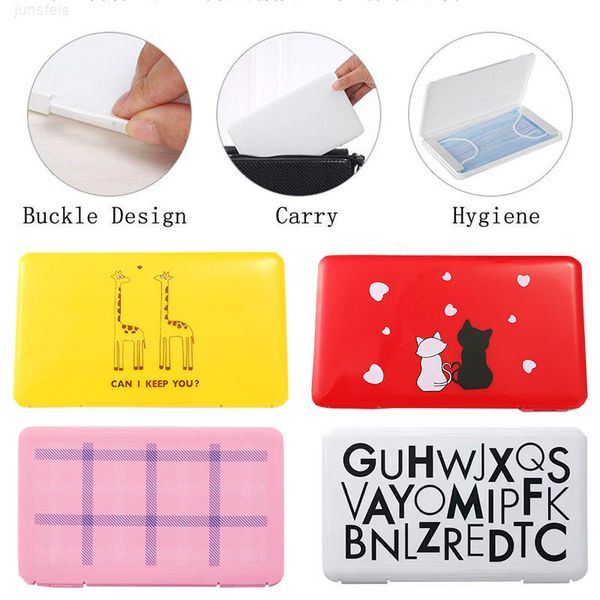 

dhl dustproof case portable disposable mouth face cover container rectangle mask box anti dust storage organizer b56f