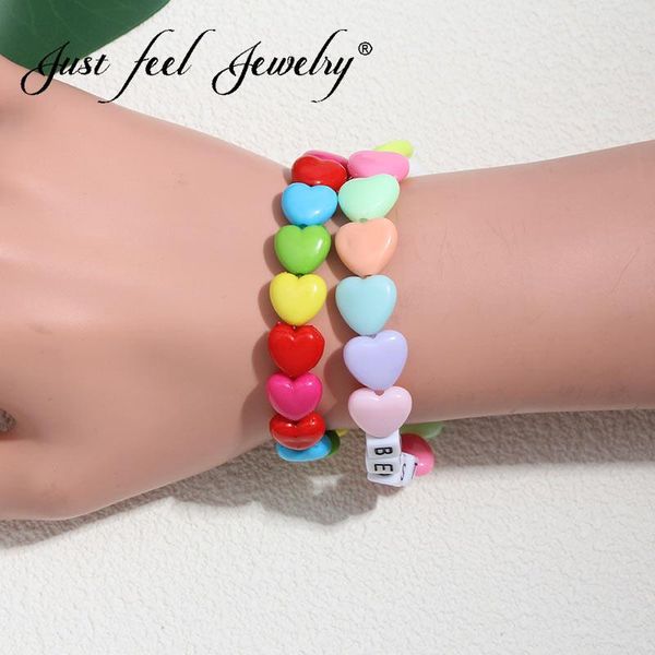 

link, chain just feel trendy colorful acrylic beaded bracelets bangle for women bracelet summer kids candy color rope braided gifts jewelry, Black
