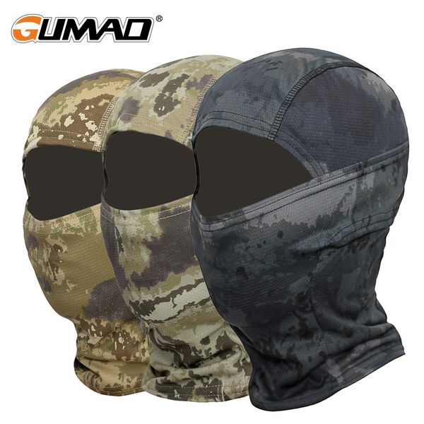 

камуфляж balaclava полное лицо шляпа для велосипедов велосипедная армия спортивный велосипед военный шлем вкладыш тактический пейнтбол ниндз, Black