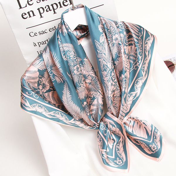 

square 2020 14 mmsilk 88*88cm silk handkerchief 100% uhas, Blue;gray