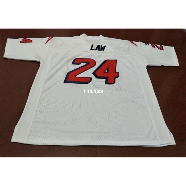 

men custom 24 ty law retro 1995 white blue color men college jersey size s-4xl or custom any name or number jersey, Black