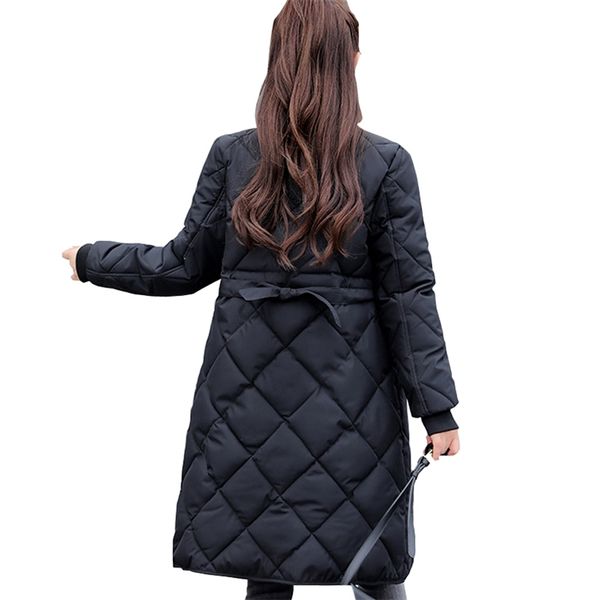 

down parka women parka winter jacket woman woman new winter quilted jacket down big yards lady jacket coat m998 201217, Black