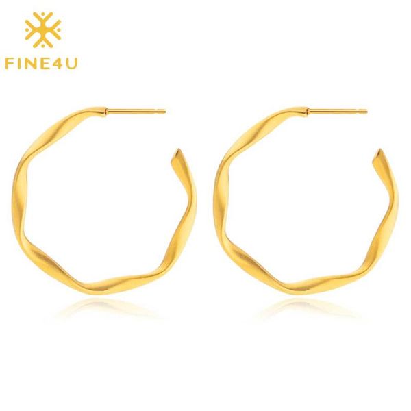 

fine4u e201 серьги из нержавеющей стали e201, Golden;silver