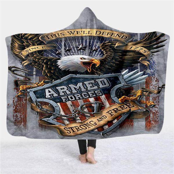 

blankets eagle 3d printed hooded blanket child sherpa fleece wearable halloween