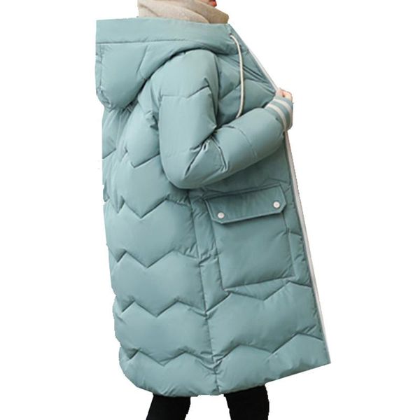 

2021 new winter warm women jacket and coat fashion casual hooded down cotton jacket thick down parka women plus size outerwear, Black