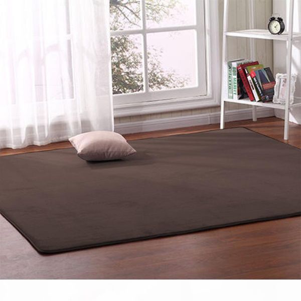 

nordic simple coral velvet solid color carpet living room coffee table blanket bedroom bedside blanket thick coral fleece rug