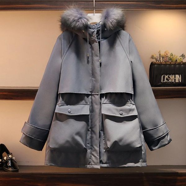 

women's down & parkas 2021 fashion clothing zipper winter coat women plus size for, Black