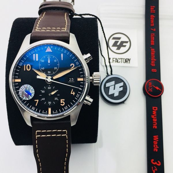 

zf производит мужские синхронизанные автоматические часы диаметром 43 ммx15 мм, оснащенные механизмами движения shanghai 7750, частотой кача, Slivery;brown