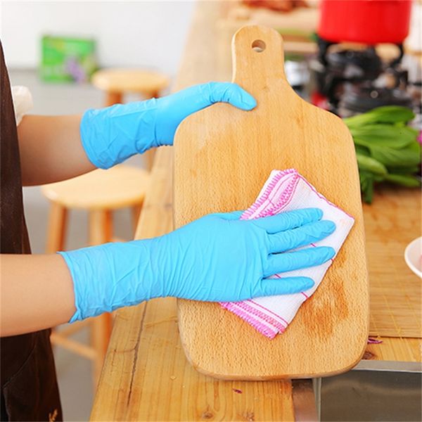 

factory0tniblue safety food work grade waterproof allergy nitrile disposable glove anti-dust gloves