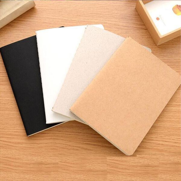 

vintage blank kraft paper soft cover mini notebook diary pocket notepad promotional gift sketchbook stationery 10.4cm * 14cm1, Purple;pink