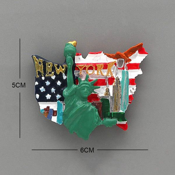 

american tourism new york statue of liberty city times square new york city fridge magnet magnetic refrigerator sticker jllplx