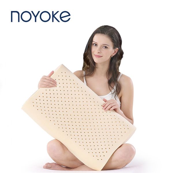 Noyoke Latex Sleeping подушка массаж мягкий эластичный релиз давления на шее подмостки подушки шейки матки здравоохранение роскошный подарок 201130