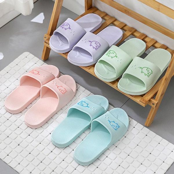 

slippers muqgew women open toe fashion leisure beach walk slipper summer ladiesÂ pig cartoon indoor casual flip flopsÂ shoes sandals, Black