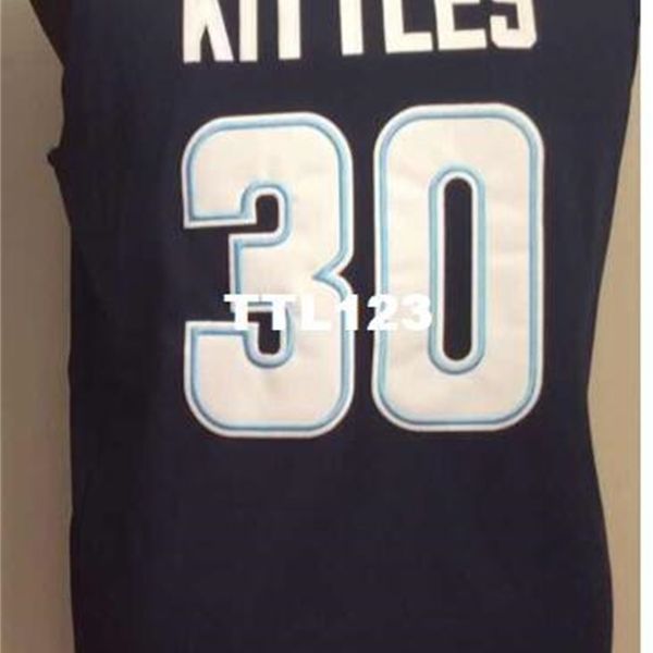 

vintage men blue villanova wildcats #30 kerry kittles college jersey size s-4xl or custom any name or number jersey, Black