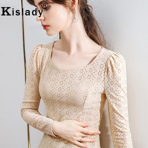 

autumn women's v-neck puff sleeve harajuku shirts lace hollow out shirt korean patchwork solid vintage clothes, White