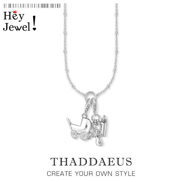 

chains charm necklace baby bottles, dummy and shoe,2021 fashion jewelry europe 925 sterling silver bijoux lovely gift for women mum