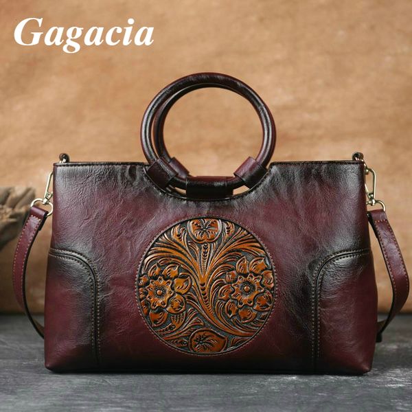 

gagacia women's handbags ladies leather shoulder bag for woman new chinese style handmade embossed female hand bags c0121