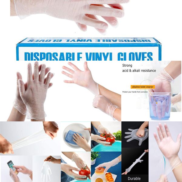 

100 pcs/lots transparent disposable pvc dishwashing/kitchen/ /latex/rubber/garden gloves universal for outlet1mfeoutlet1