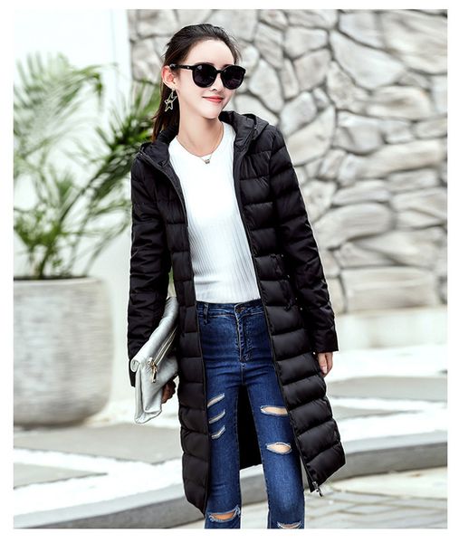 

2021 new winter hoodie parkas quilted cotton women's jackets plus size female jacket wxf401 rf7x, Black