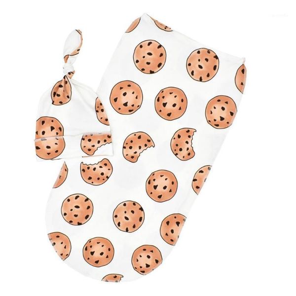 

printed baby blankets bedding baby swaddle blanket + cap newborn wrap cotton swaddling bag envelope sleep sack bedding1