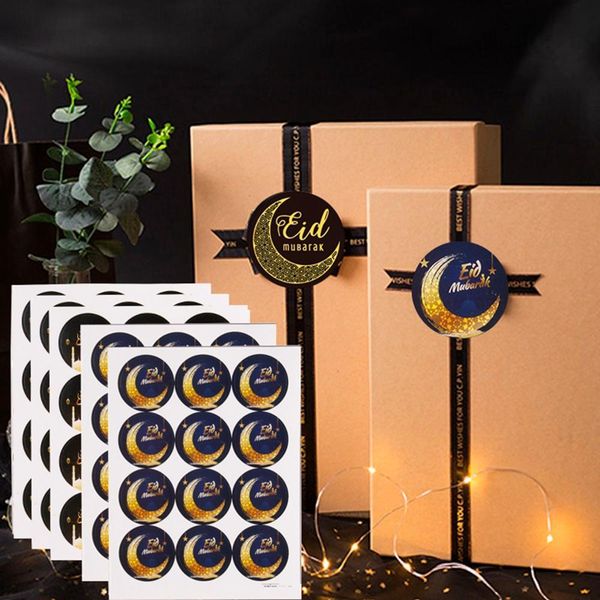 

fengrise 60pcs eid gift box label paper bag seal eid mubarak decoration islamic muslim party supplies ramadan eid al fitr decor wmtfqg