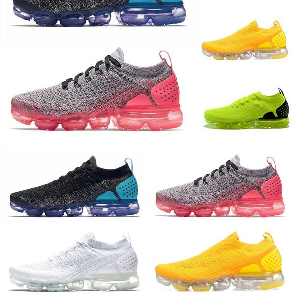 

3.0 knit fly 2.0 triple black volt men running shoes tiger zebra gym red womens breathable jogging athletic sports sneakers trainers, White;red