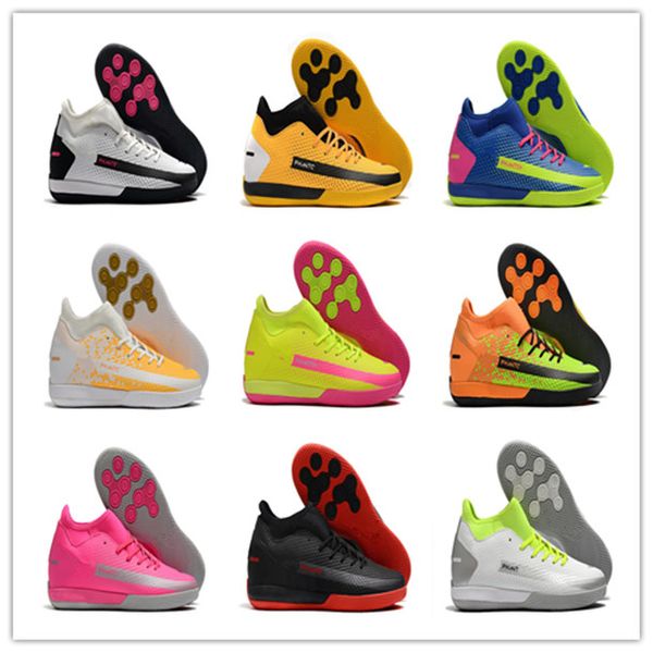 

2020 mens soccer shoes phantom gt academy dynamic fit tf ic soccer cleats leather football boots turf scarpe calcio white