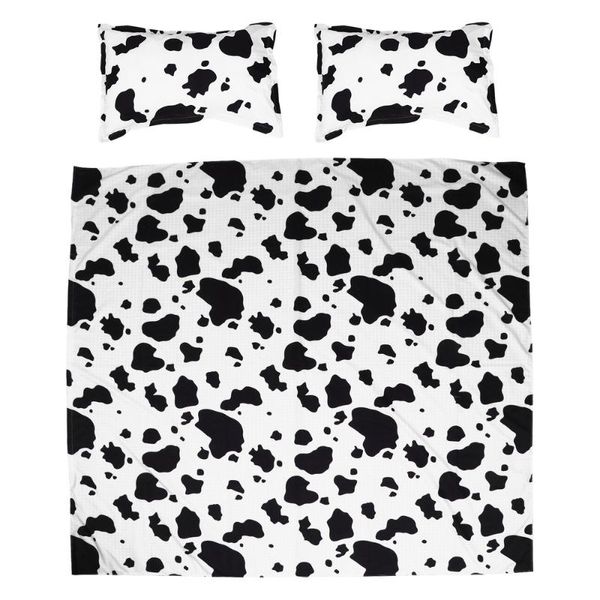 

3pcs/set modern bedding set cow pattern bedding cover set with pillowcase