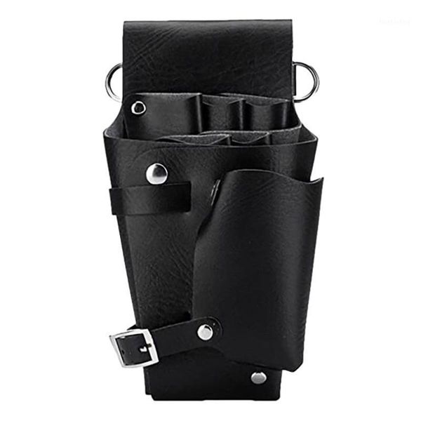 

hair scissor bag clips comb case hairdressing barber scissor pouch holder tool pu leather hair salon waist pack belt bag1
