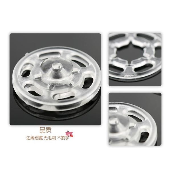

20pcs 7/10/13/15/18/21/25mm invisible small abs plastic snap fasteners press button stud sewing accessories kam buttons bbygdy, Blike;white