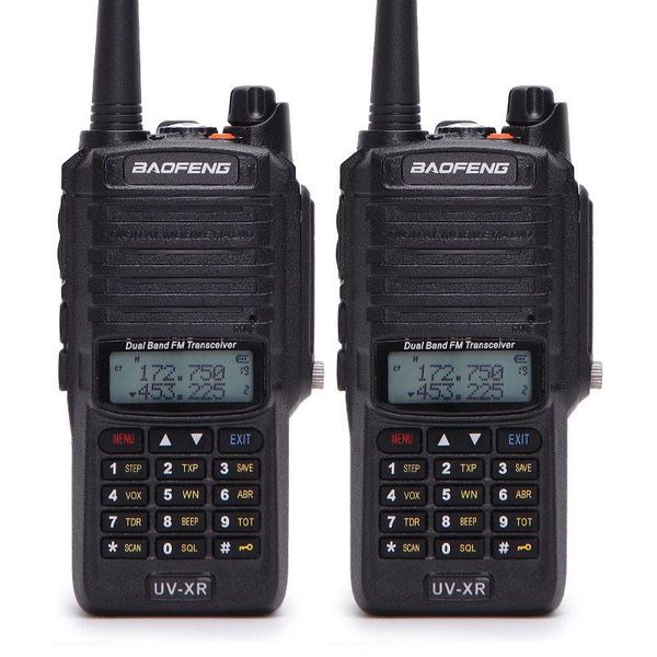 

walkie talkie 2pcs baofeng uv-xr 10w high power ip67 waterproof two way radio dual band handheld for hunting hiking raining